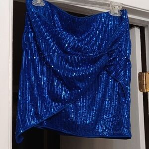 KARIN KASIN Sequin Blue Skirt